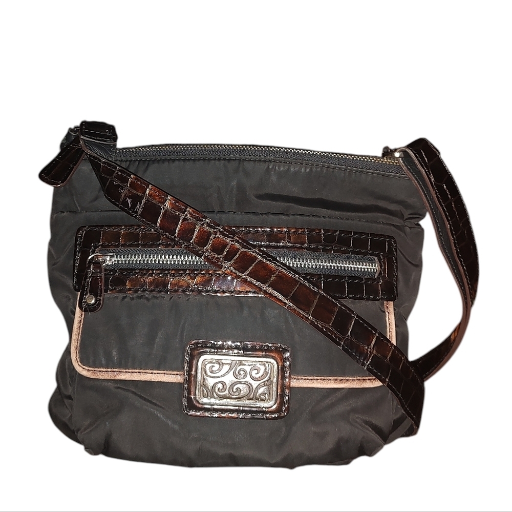 Brighton Black and Brown Crossbody Bag